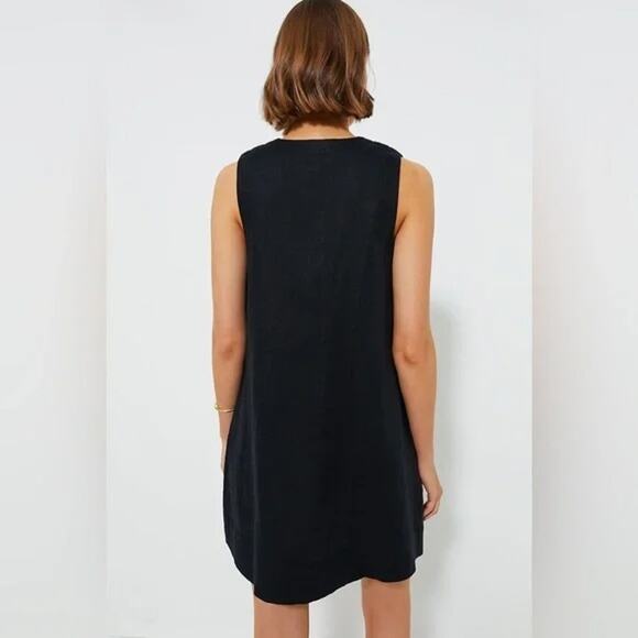 NWT Tuckernuck 'Melanie' Navy 100% Linen A-line Dress Size Small - Picture 3 of 3